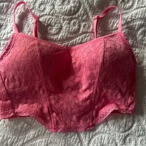 Lacy PINK Corset Size Small